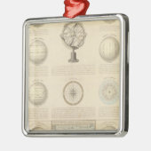 Berge und Fluss der Welt Silbernes Ornament (Links)