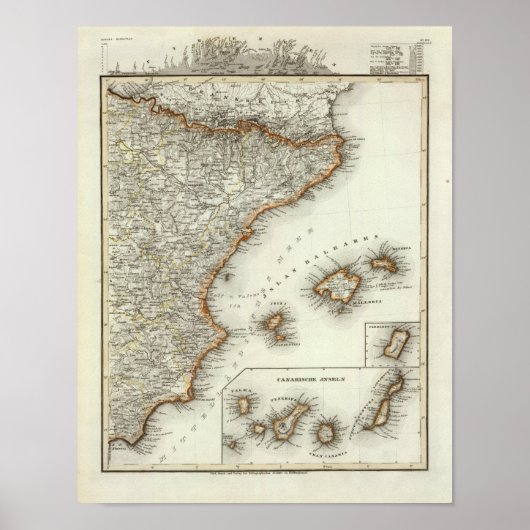 Berge und Flüsse der Kanarischen Inseln Poster (Vorne)