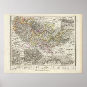 Berge und Flüsse des Harz Poster