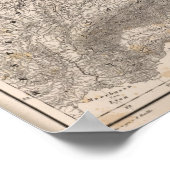 Berge und Flüsse Europas Poster (Ecke)