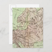 Berge und Flüsse Europas Postkarte (Vorne/Hinten)