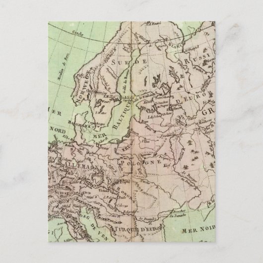 Berge und Flüsse Europas Postkarte (Vorderseite)