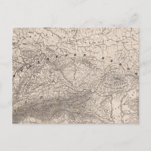 Berge und Flüsse Europas Postkarte (Vorderseite)