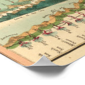 Berge und Flüsse Karte Poster (Ecke)