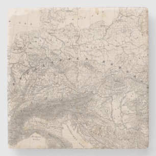 Berge und Flüsse von Europa Steinuntersetzer