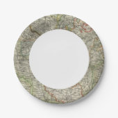 Berge und Flüsse von Hildburghausen Deutschland Pappteller (Vorderseite)