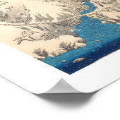 Berge und Flüsse von Hiroshige Poster (Ecke)