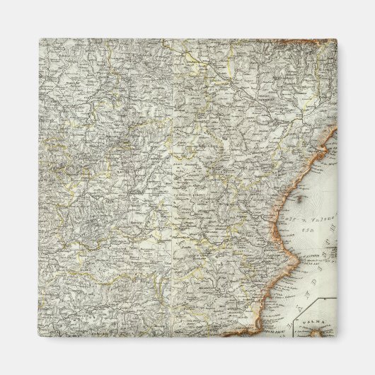 Berge und Flüsse von Madrid, Spanien Magnet (Vorne)