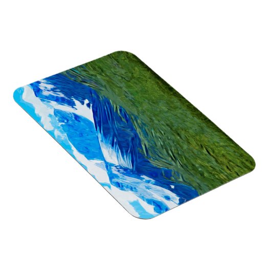 Berge und Himmel von Denali Alaska Abstrakt Magnet (Rechte Seite)