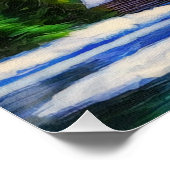 Berge und Kabine Poster (Ecke)