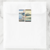 Berge und Küstengebiete Quadratischer Aufkleber (Tasche)