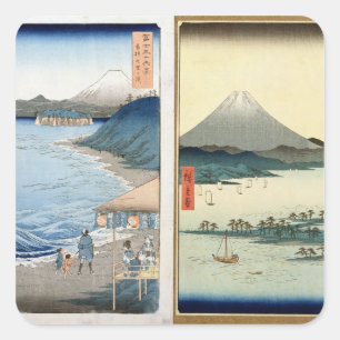 Berge und Küstengebiete Quadratischer Aufkleber