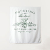 Berge und Martinis Bachelorette Hintergrund Wandteppich (Vorderseite)