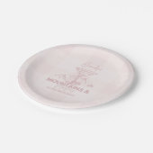 Berge und Martinis Bachelorette Pappteller (Schrägansicht)