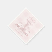 Berge und Martinis Bachelorette Serviette (Ecke)