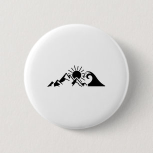 Berge und Meer Wandern Surfer Klettern Wanderer Na Button