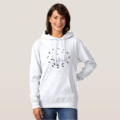 Berge und Natur in Schwarz-Weiß-Cool Hoodie (Vorne ganz)