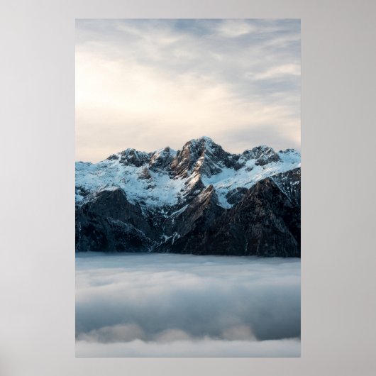 Berge und Nebel Poster (Vorne)