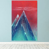 Berge und Nebelhöhe Leinwanddruck (Insitu (Holzboden))