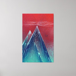 Berge und Nebelhöhe Leinwanddruck