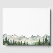 Berge und Pinien Hochzeit Gästebuch (Rückseite)
