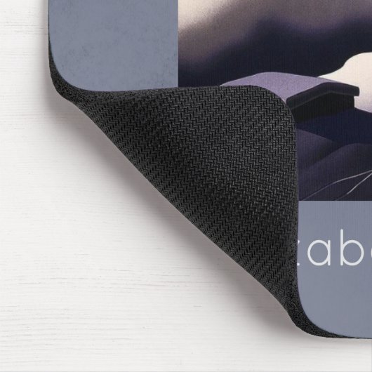 Berge und Schneehöhe im Winter Mousepad (Ecke)