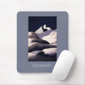 Berge und Schneehöhe im Winter Mousepad (Mit Mouse)