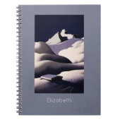 Berge und Schneehöhe im Winter Notizblock (Vorderseite)