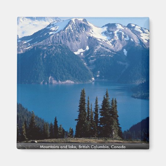Berge und See, British Columbia, Kanada Magnet (Vorne)