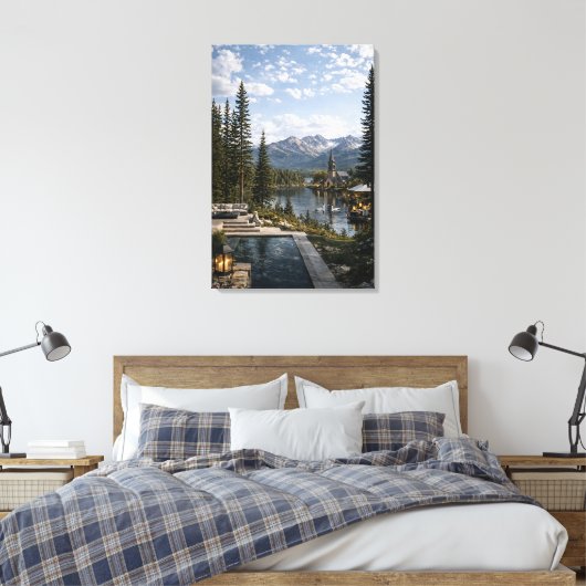 Berge und See Leinwanddruck (Insitu (Schlafzimmer))