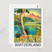 Berge und Seen der Schweiz Postkarte (Vorne/Hinten)