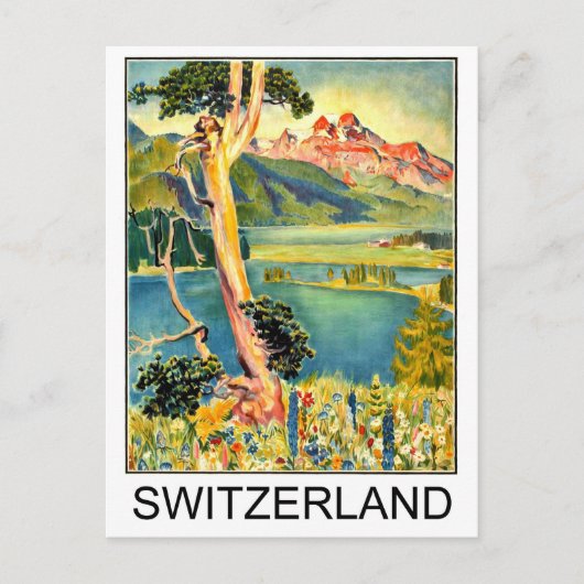 Berge und Seen der Schweiz Postkarte (Vorderseite)