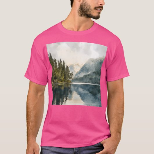 Berge und Seenlandschaften Wand an Wand T-Shirt (Vorderseite)