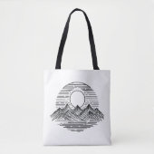 Berge und Sonne Tasche (Vorderseite)