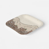 Berge und Stadt Pappteller (Gewinkelt)