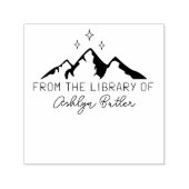 Berge und Sterne buchen selbstsüchtige Briefmarke Permastempel (Design)