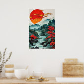 Berge und Wälder Poster (Küche)