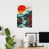 Berge und Wälder Poster (Heimbüro)