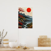 Berge und Wälder Poster (Küche)