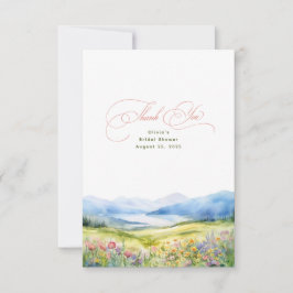 Berge und Wildblumen Danke