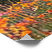 Berge und Wildblumen Druckfarben Poster (Ecke)