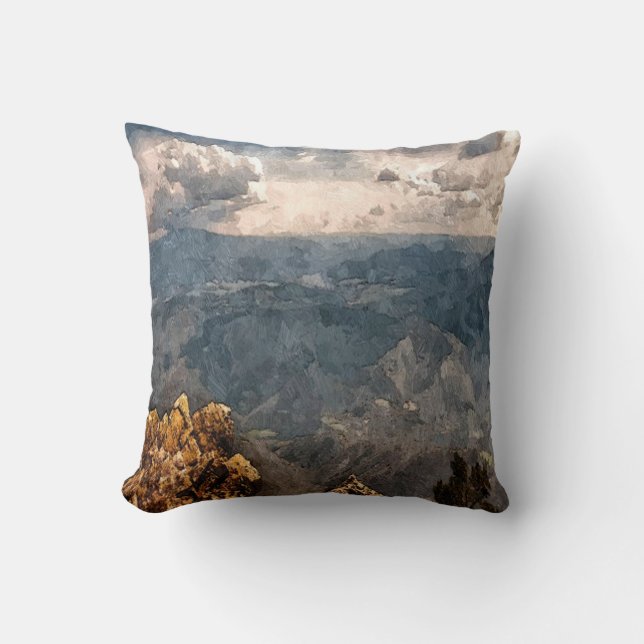 Berge und Wolken Kissen (Vorderseite)