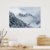 Berge und Wolken Poster (Küche)