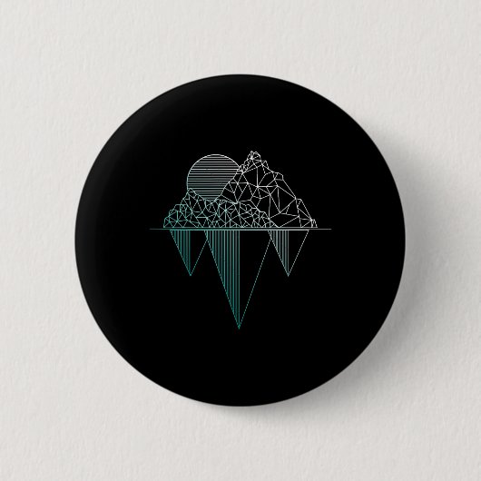 Berge Vintage Wandern Camping Trekking Klettern Button (Vorderseite)