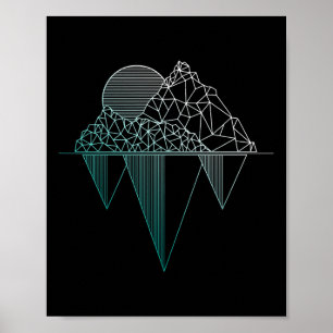 Berge Vintage Wandern Camping Trekking Klettern Poster