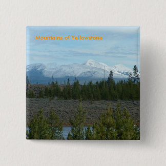 Berge von Yellowstone-Knopf Button