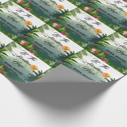 Berge, Wälder und Sonnenuntergänge Geschenkpapier (Ecke)