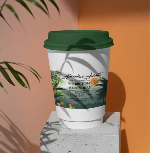 Berge, Wälder und Sonnenuntergänge Pappbecher