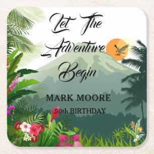 Berge, Wälder und Sonnenuntergänge Rechteckiger Pappuntersetzer