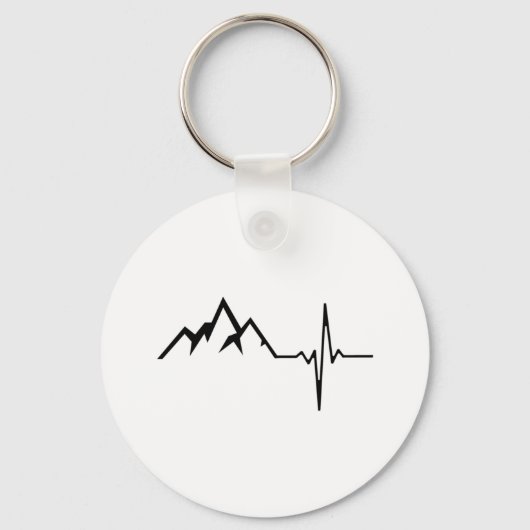 Berge Wandern Herzschlag Schlüsselanhänger (Vorderseite)
